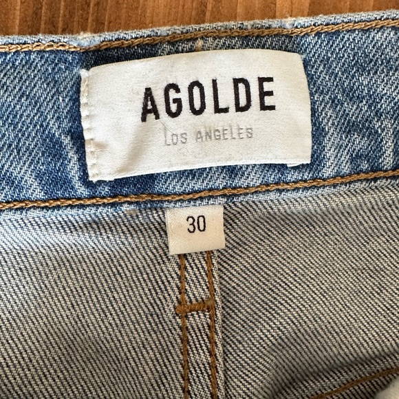 Agolde Riley Long High-Rise Straight-Leg Jeans | Size 30 (8-10) - Picture 6 of 8